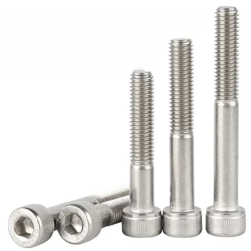 Vis à tête creuse à filetage partiellement en acier inoxydable 304, M3 M4 M5 M6 M8 M10 M12 M14 M16 M20, vis à tête ronde demi-dent