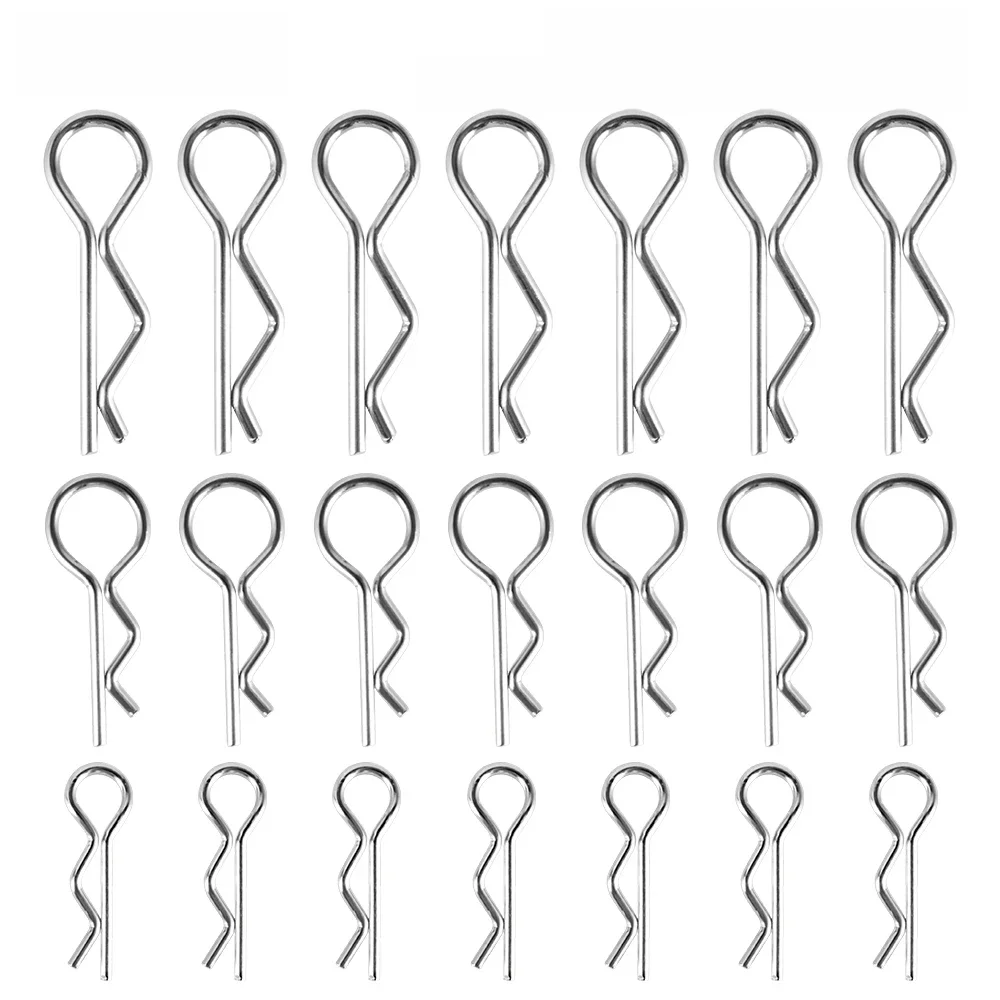 9IMOD 50/100 pièces Clips de carrosserie RC 1/7 1/8 1/10 1/12 1/14 1/16 1/18 boucles R en métal voiture camion Buggy broches de coque pièces de voitures RC