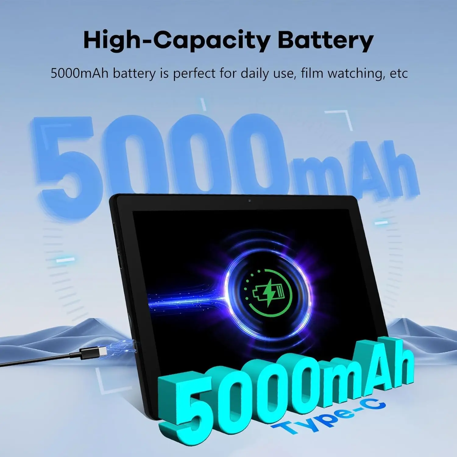 Tablet C10 10.1 InchAndroid14 Phablet 8GB RAM 64GB ROM (1TB TF) Widevine L1 HD Octa-Core 2.0 GHz WiFi 6 Bluetooth 5.0 borsa per Laptop