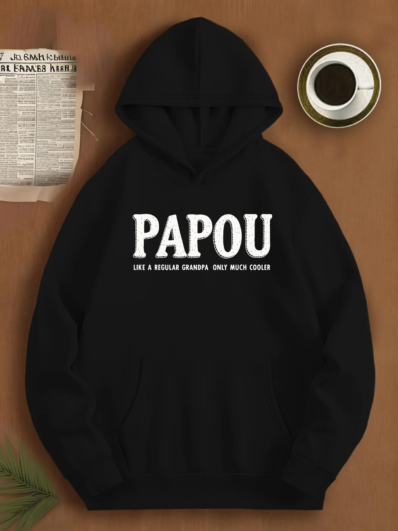 

PAPOU ONLY MUCH COOLER JPH-9 Men'S Hooded Sweatshirt Red Graphic Pullover with Print Casual Polyester Knit Fabric