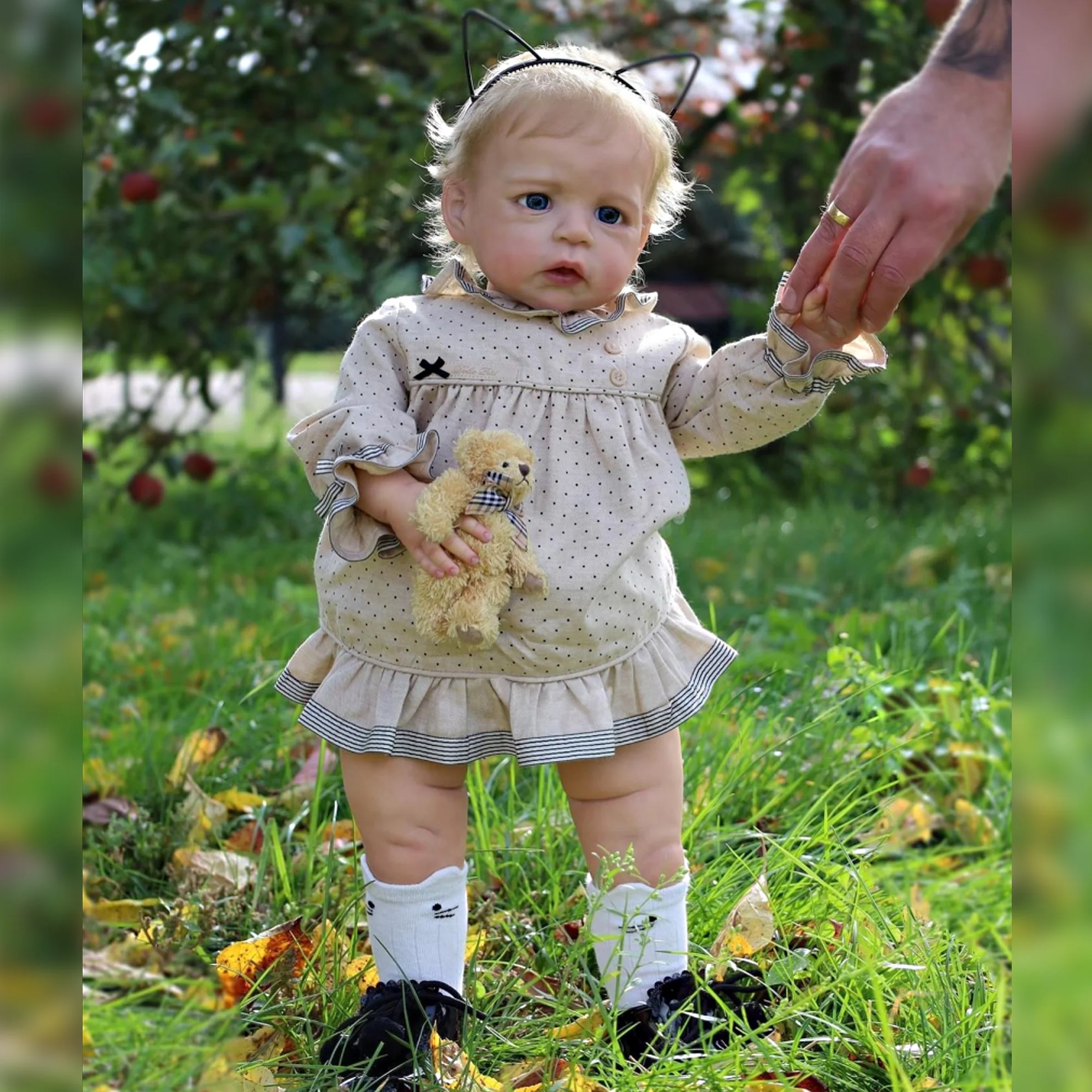 26" Sandie Bebé Reborn Dolls Handmade Painted Can Standing Lovely Reborn Toddler Doll Toys For Children Muñecas Para Niña