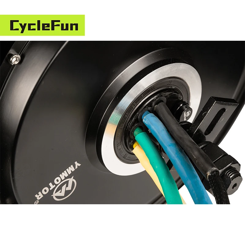 YMMOTOR 12*3.5inch Rated 5KW 50H Peak 8KW 72V WP High Power Electric Motorcycle BLDC Hub Motor 5000W