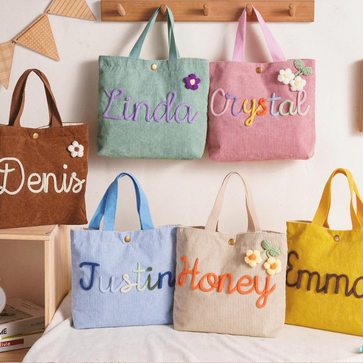 Personalized Name Handbag, Custom Tote Bag Gift