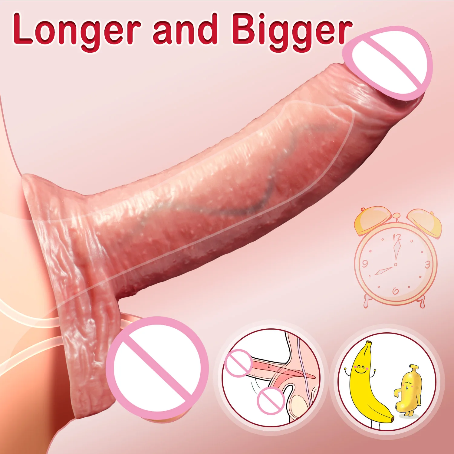 Soft Silicone Condom Enlargement Penis Sleeve Realistic Penis Extender Sex Toys for Men Sexual Tools Reusable Condom Cock Sleeve