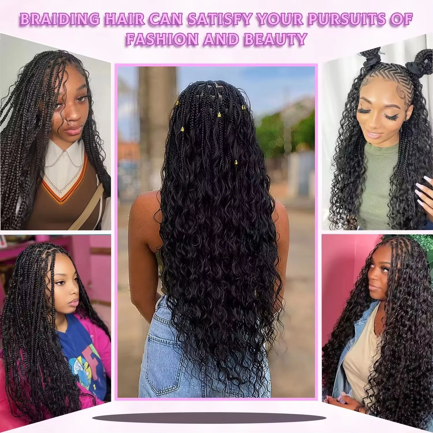 Human Braiding Hair 1 Bundle 50g/Pck  Deep Water Braiding No Weft 10A Brazilian Virgin Curly Human Hair Extensions 16-26inch #1B