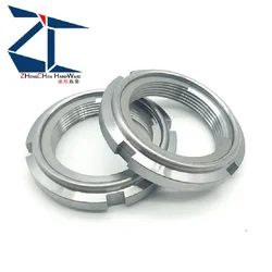 FUNTS Bearing Lock Nuts Fine U Nuts SUSU304 Body M10-M100 Prevailing Torque Bearing Nut Used for Bearing Mechanical Rotation