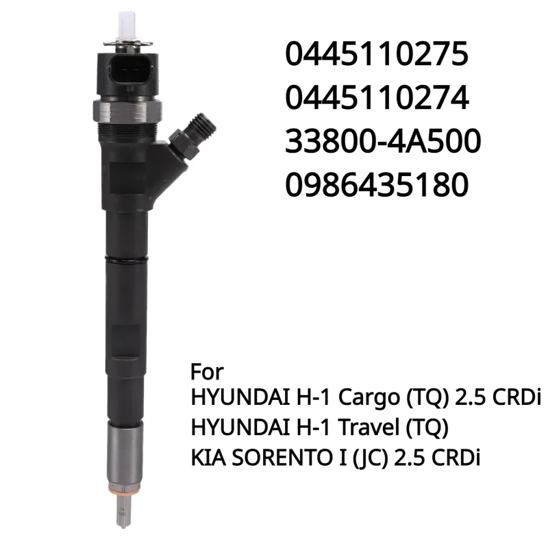 

0445110274 0445110275 New Diesel Fuel Injector Assy 33800-4A500 For Hyundai Starex H1 I800 iLoad / KIA Sorento 2.5 CRDI D4CB