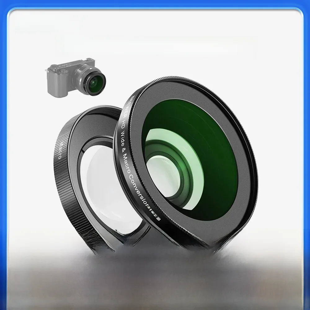 Szerokokątny obiektyw NEEWER 40,5 mm HD do Sony ZV-1F ZV-E10 A5000 A6000, 2 w 1 szerokokątny obiektyw 18 mm i dodatkowy adapter obiektywu makro 10x — zdjęcie produktu 7