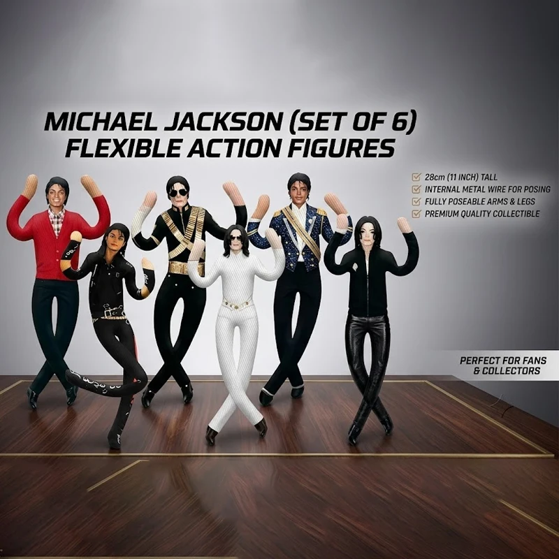 Poupée en peluche articulée Michael Jackson pour cosplay d'anime, figurine décorative pour chambre, accessoire de déguisement, cadeau