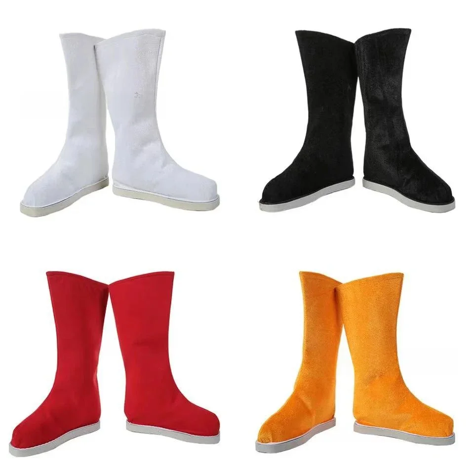 Chaussures de spectacle Hanfu anciennes traditionnelles chinoises, bottes pour adultes et enfants, chaussures d'accessoires de danse folklorique de l'opéra de pékin de la dynastie Qing