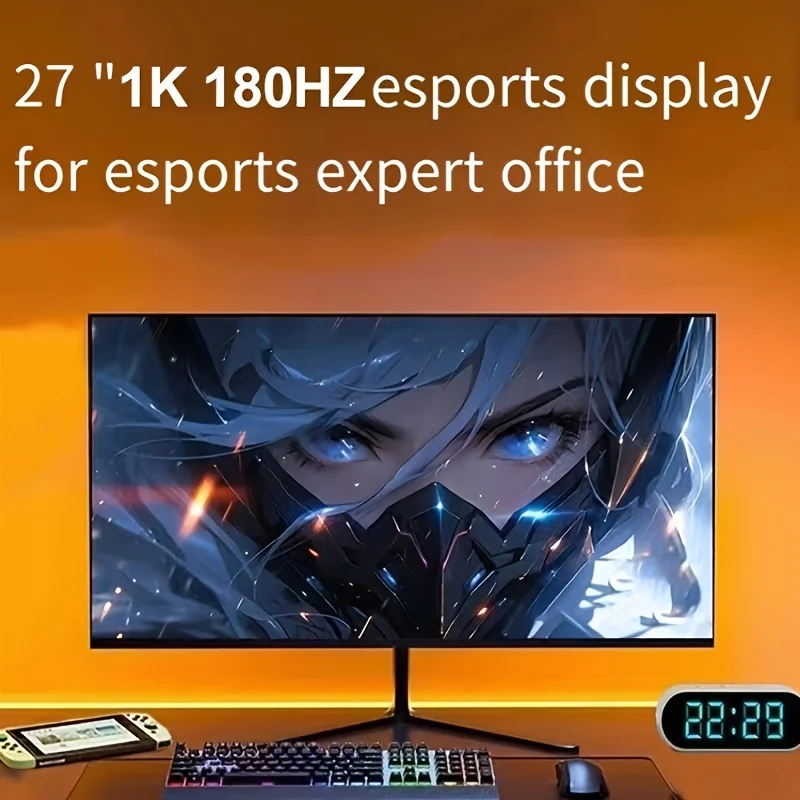 شاشة كمبيوتر Gawfolk احتفالية جديدة 27 بوصة 1080 بكسل، 180 هرتز، لوحة VA، HDMI، هدايا عيد الميلاد للهالوين، مناسبة للشباب