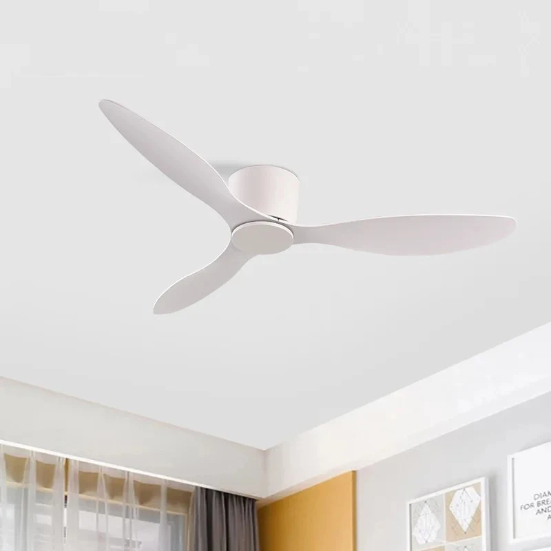 IRALAN Modern White Low Floor DC Motor 30W Ceiling Fans With Remote Control Simple Ceiling Fan Without Light Home Fan 85-265V