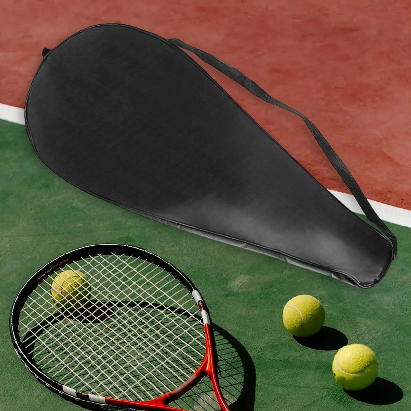 Tennis Racquet Cover Bag with Adjustable Shoulder Strap Lightweight Padded Racquet Case for Tennis Pickleball Perfect for Adults