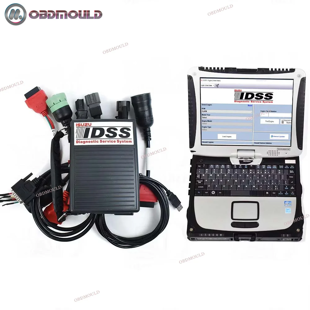 FOR ISUZU IDSS DIAGNOSTIC KIT FOR ISUZU G-IDSS E-IDSS FOR ISUZU TRUCK EXCAVATOR DIAGNOSTIC KIT WITH CF19 LAPTOP