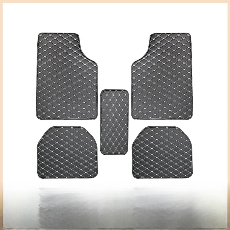 Auto Vloermatten 5 Stuks Universele Kwaliteit PU Leer Waterdichte Auto Voet Pad Protector Auto-interieur Auto-interieur Accessoires - afbeelding 2