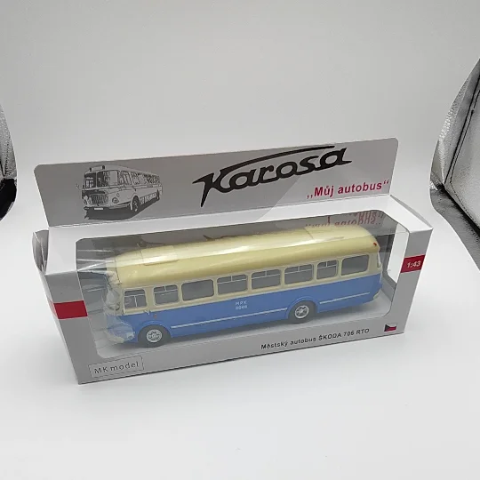 1/43 Skoda Car Bus Die-casting Czechoslovakia Karosa Bus Poland City Bus Toy Collection Plastic Simulation Model Children Toys