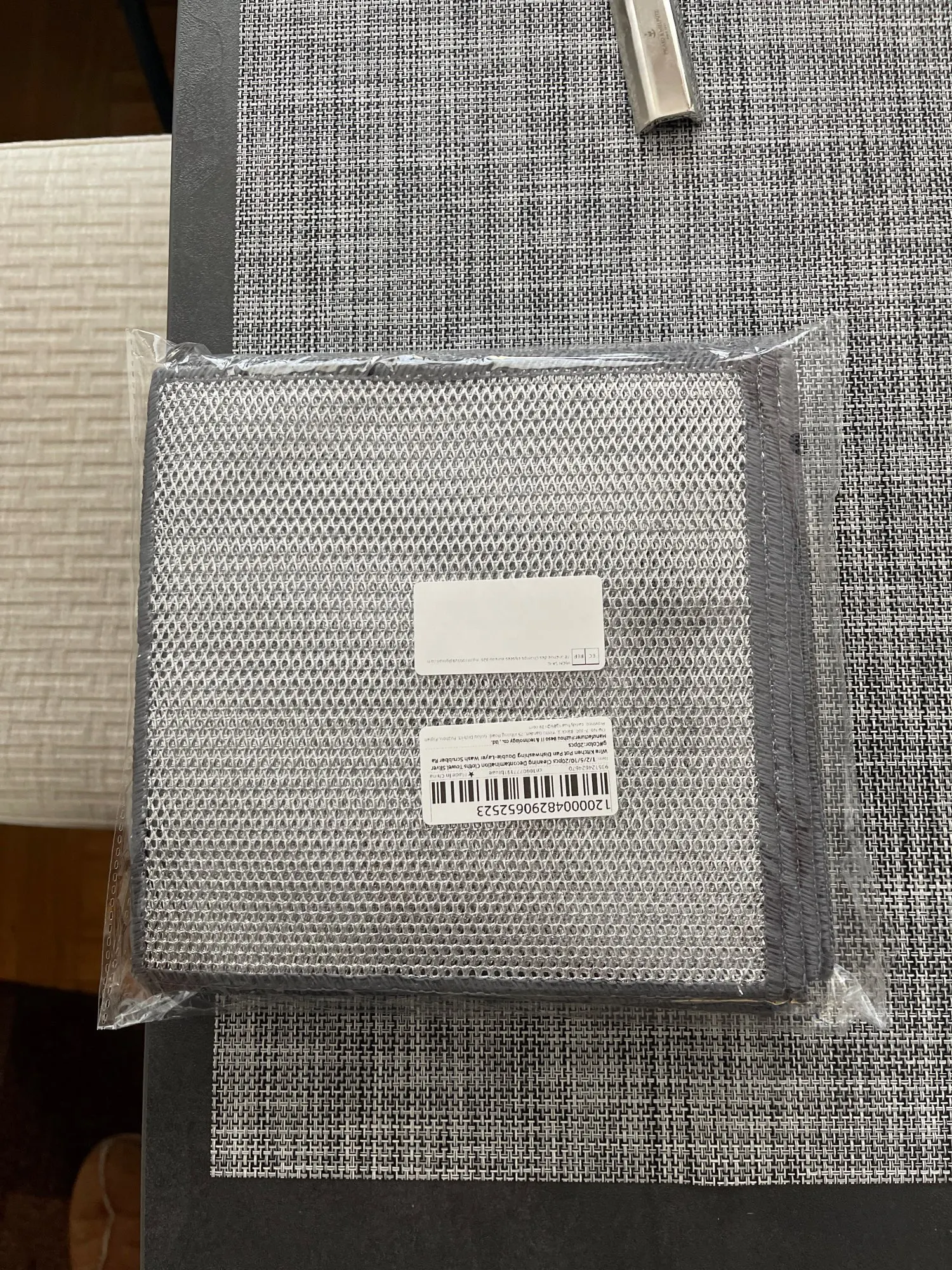 1/5/10/20pcs Cleaning Cloth Towel Thickened Silver Wire Kitchen Pot Dish Washing Double-Layer Rag Microfiber Mesh 20*20cm photo review