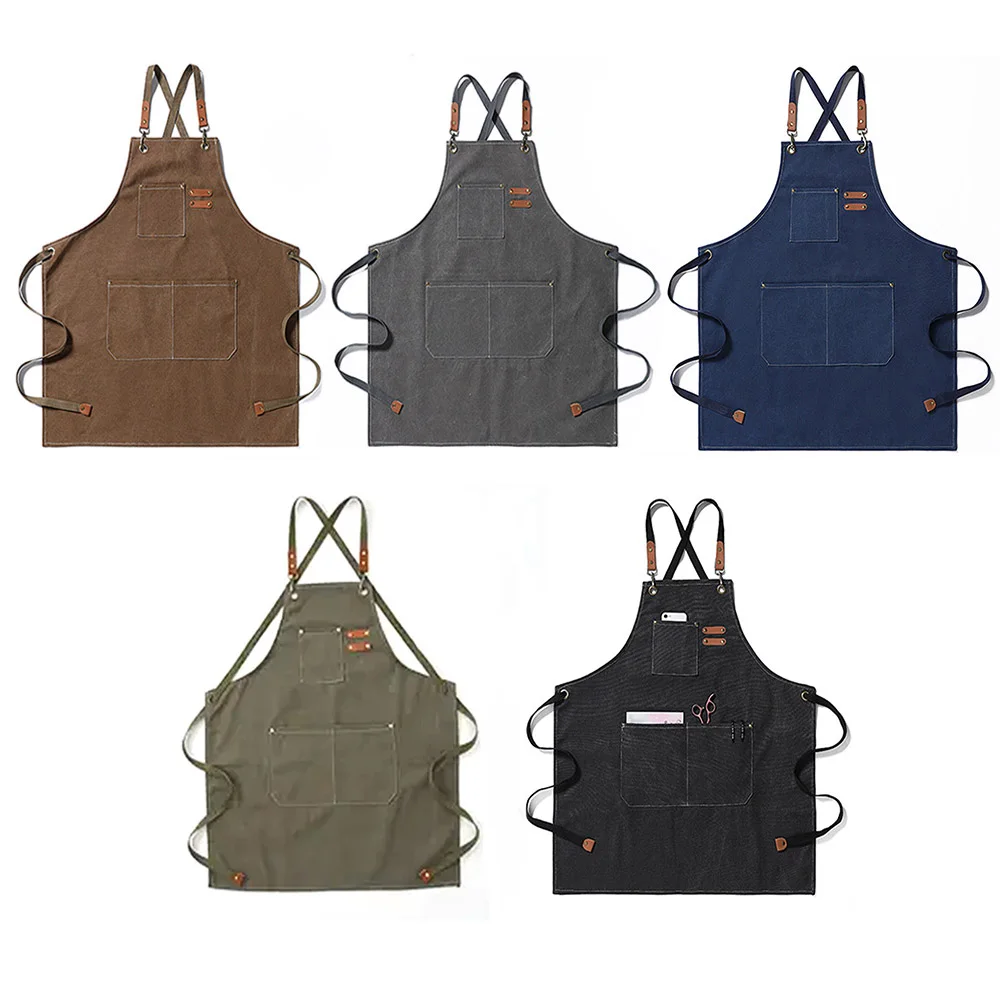 Canvas Kitchen Apron Bari Star Men Women Fashion Apron