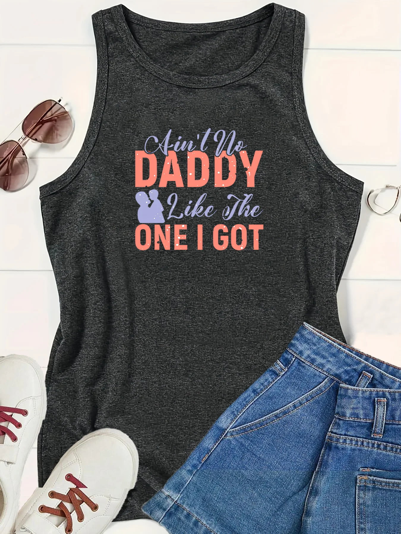 I Have A Good Dad Fashion Women's Safety Tank Top Loose O Neck Sleeveless Casual Tank Top Women's Clothing