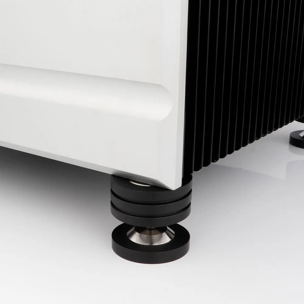 Sp4949 hi-end 4 peças de alumínio 49mm * 37mm/49mm * 12mm pés de isolamento alto-falante picos/almofadas cones de áudio montagens de alta fidelidade almofadas amplificador