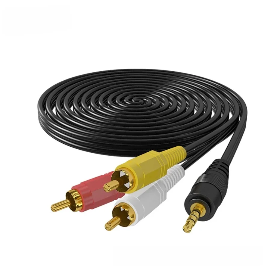 1.5m/3m/10m 3.5mm 2.5mm prise Jack mâle à 3RCA mâle adaptateur musique Audio vidéo AV AUX câble cordon pour haut-parleur ordinateur portable DVD TV P