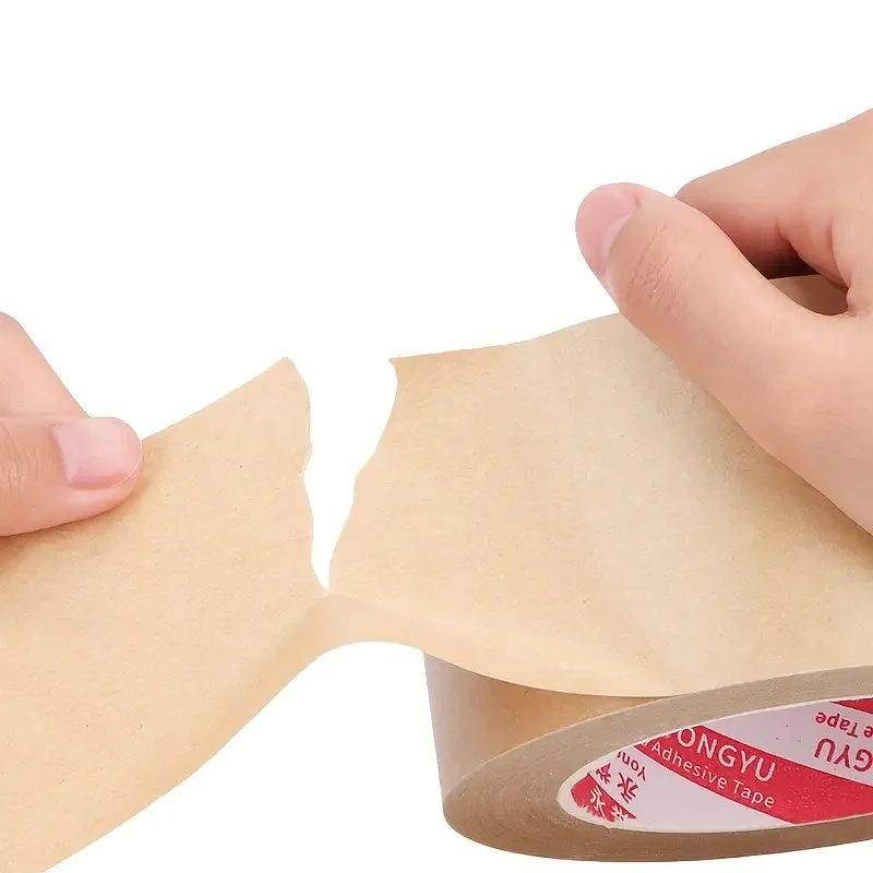 茶色の耐水性、強力な粘着テープ（箱の封緘、梱包、フレームの取り付け用）と、特殊な引き裂き可能な茶色のシールテープ