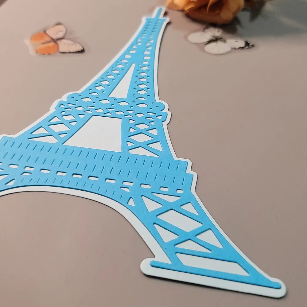 New Eiffel Tower Metal Cutting Dies Scrapbook Embossing Building Craft Die Cut Album Paper Card Making Tool Blade Punch Stencils