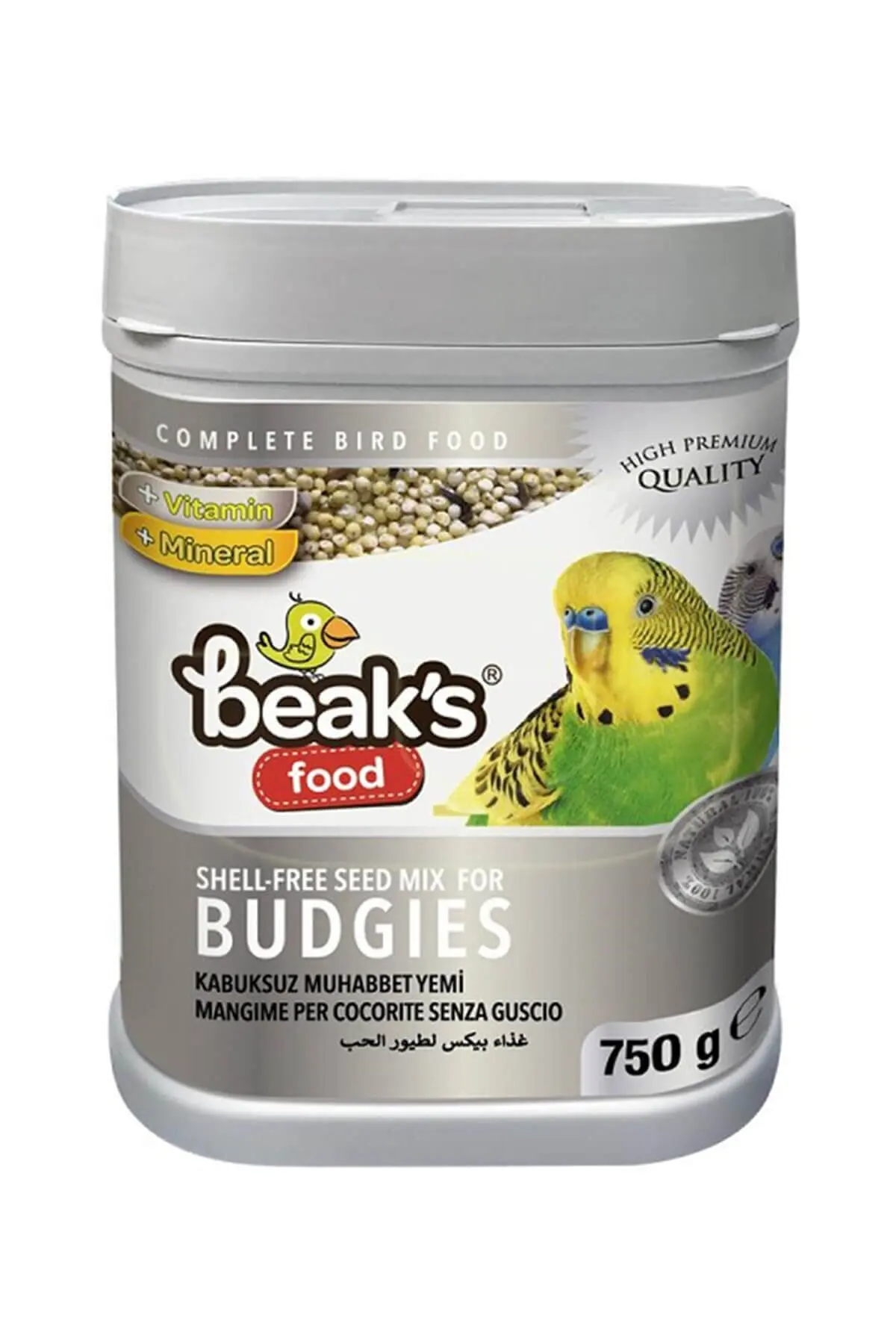 

Beaks Quality Natural Delicious Fresh Shellless Budgerigar Food 750 gr