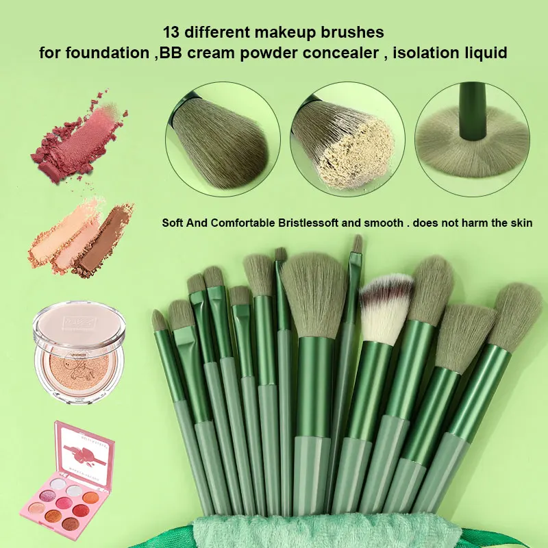 13PCS Makeup Brushes Set Eye Shadow Foundation Concealer Brush Blush Powder Highlighter lip brush Women  Cosmetic  Beauty  Tools