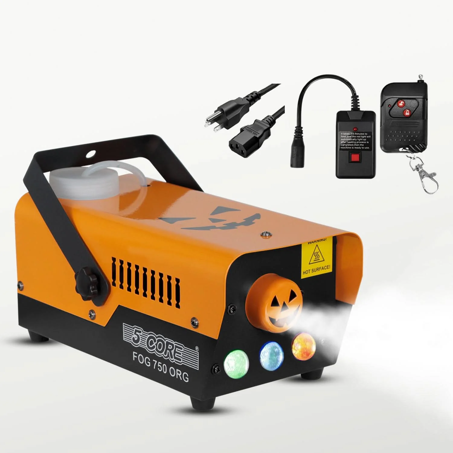 

5 Core Fog Smoke Machine 750W Low Lying Indoor Outdoor 250ml Fog Maker with LED Lights FOG 750 ORG
