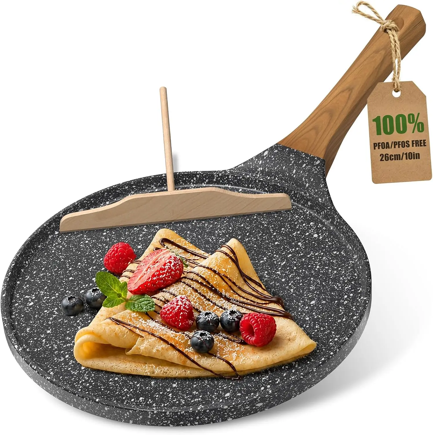 10-Inch Nonstick Crepe Pan with Wooden Spreader