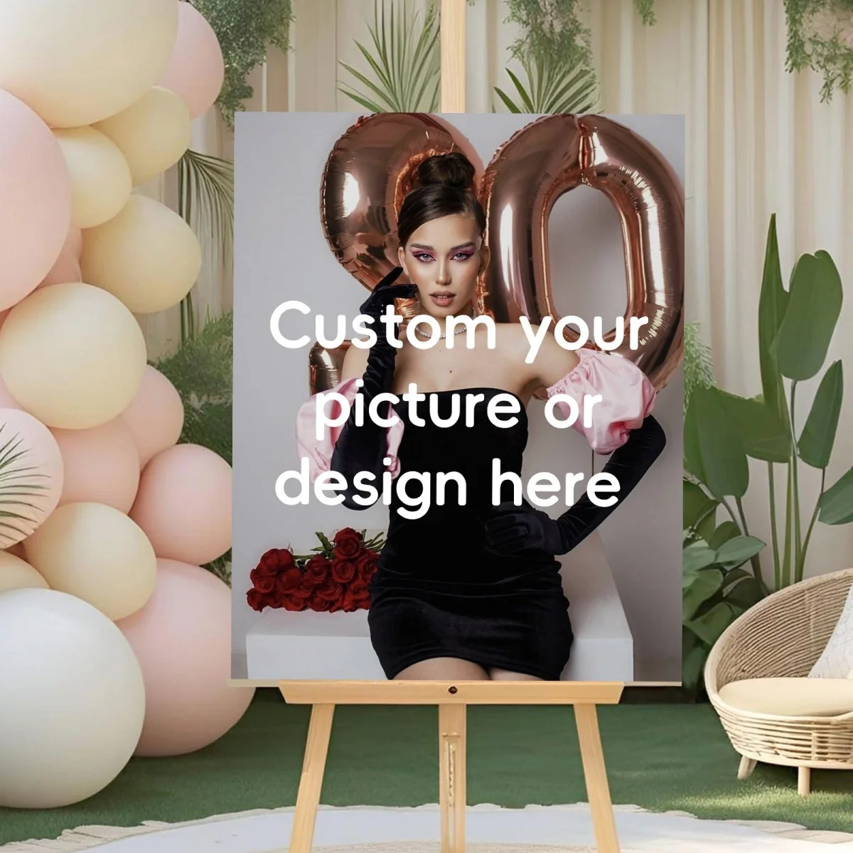 Custom PVC Photo Welcome Sign – Perfect for birthdays, retirements, weddings, and home decor; upload your own photo.