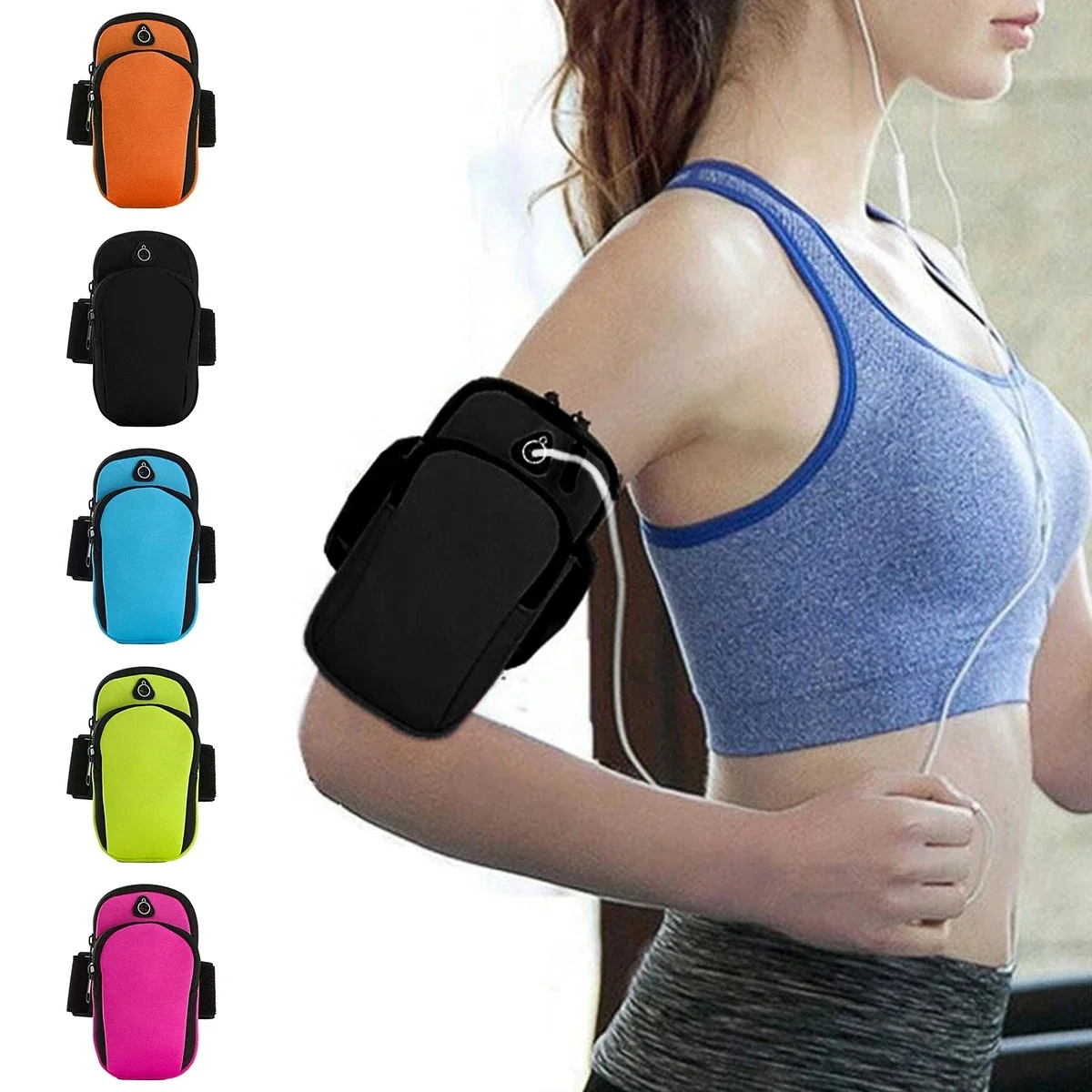 AliExpress Other Outdoor cycling arm bag, outdoor running arm bag, fitness arm bag, portable mobile phone storage bag, -A-DH