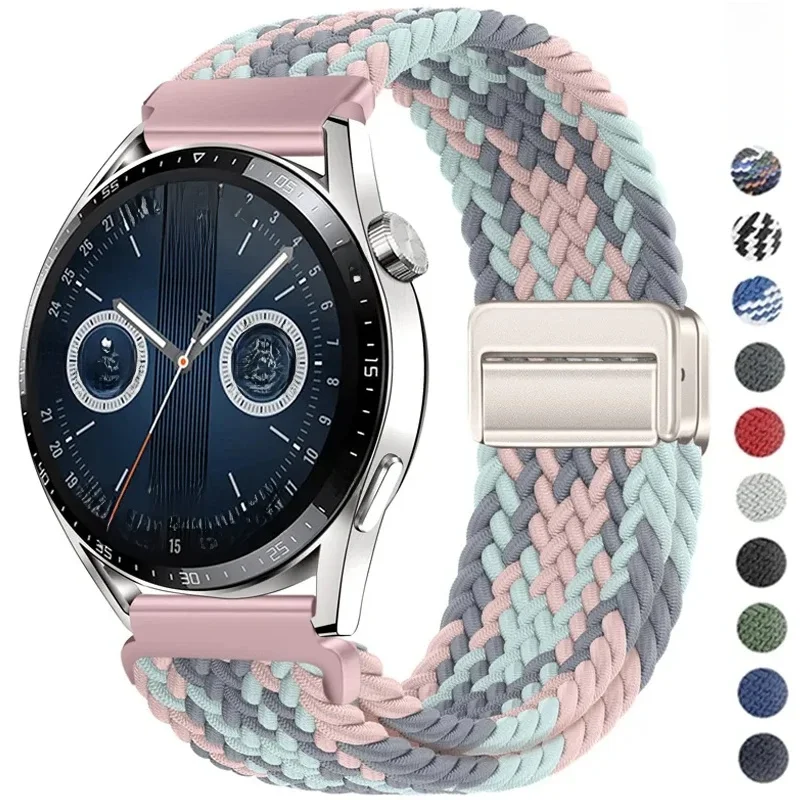 Bracelet à boucle en Nylon, 22mm 20mm, pour Huawei Watch GT6 4 3 2 46mm/4Pro 3Pro, pour Samsung Watch7/6/5/4/ceinture réglable classique