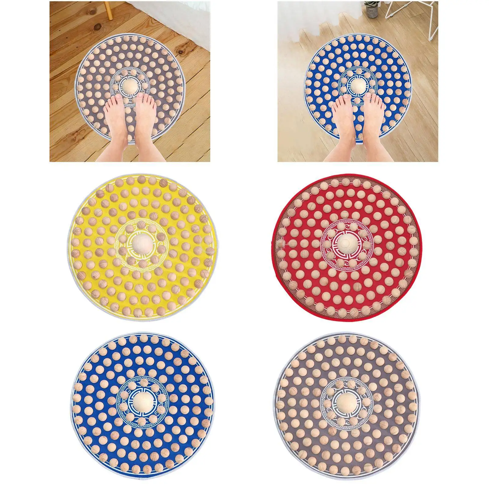 

Wood Foot Massage Mat Reflexology Acupressure Board Massage Blanket for Relaxing Household Bedroom Portable Anti Slip Mat