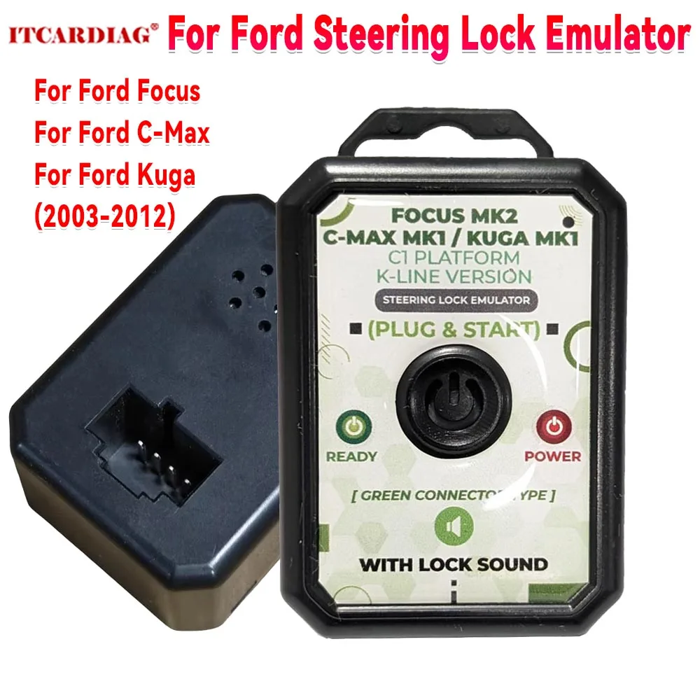 

Эмулятор блокировки руля для Ford Focus/C-Max/Kuga 2003-2012 с звуком, подключение Plug and Play, без необходимости программирования