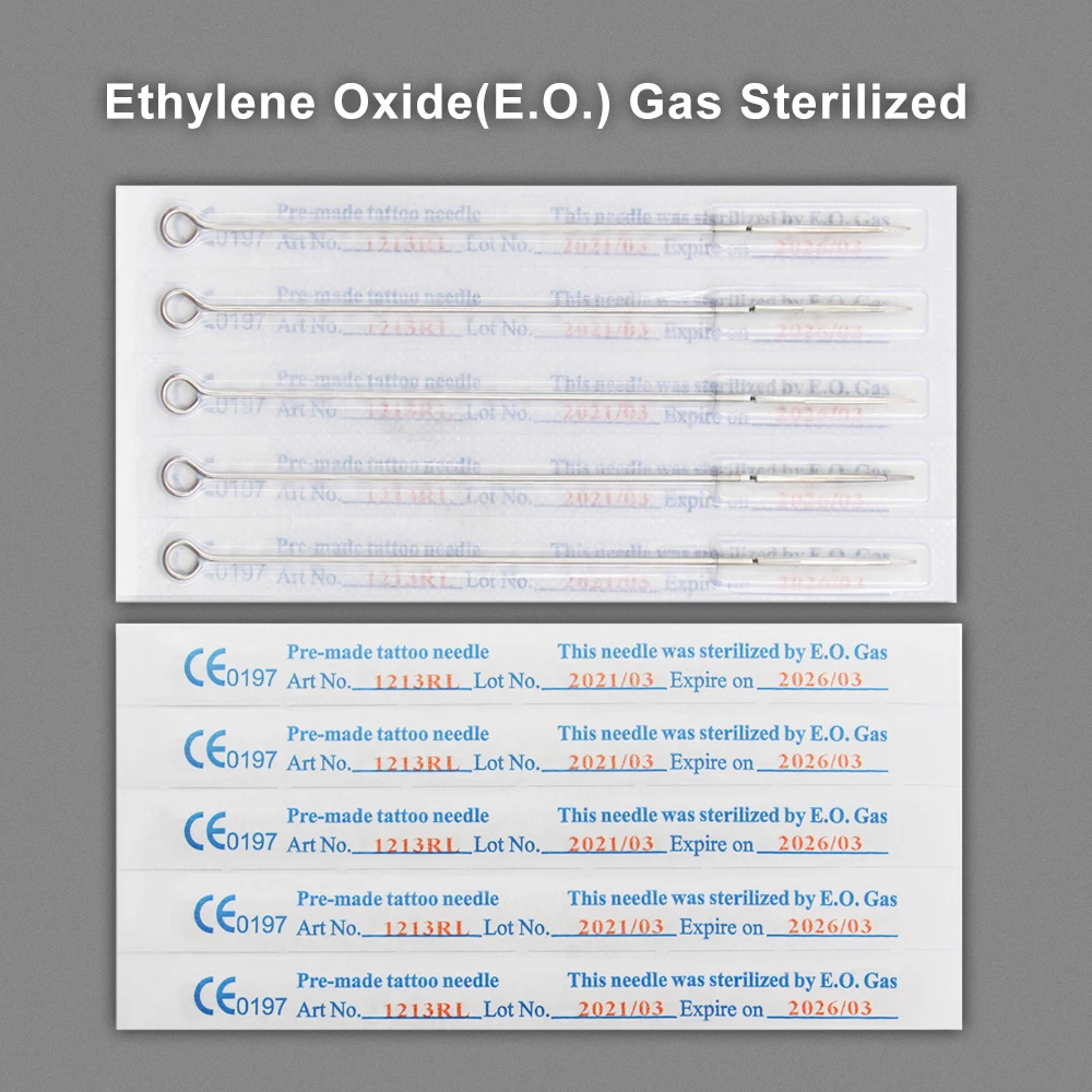 مجموعة أطراف الوشم بإبر الوشم مع 50 قطعة إبر الوشم RL و50 قطعة نصائح فوهة الوشم RT لقبضة بندقية الماكينة
