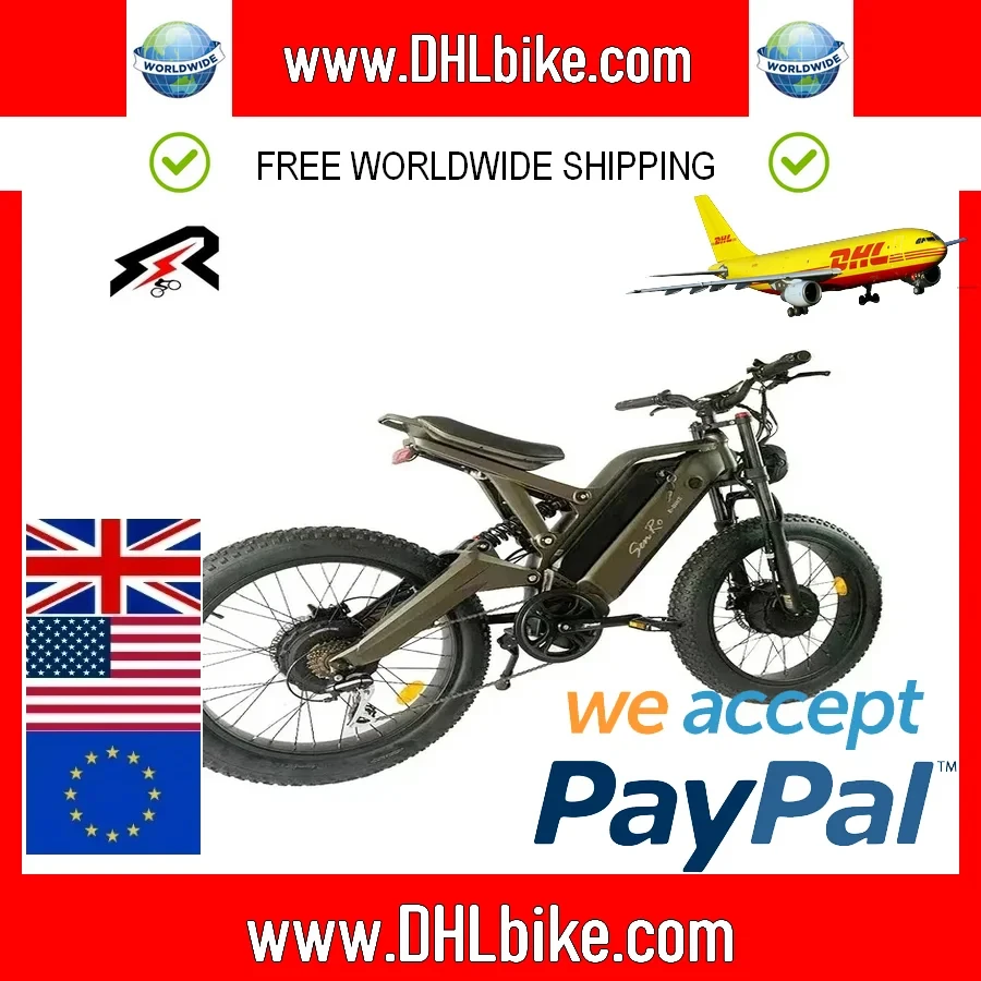 DUAL ELECTRIC DUAL DRIVE 1000W*2 Foldable Ebike Moutain Fat Tire 24inch Full Suspension Mountainbike Electric Bike