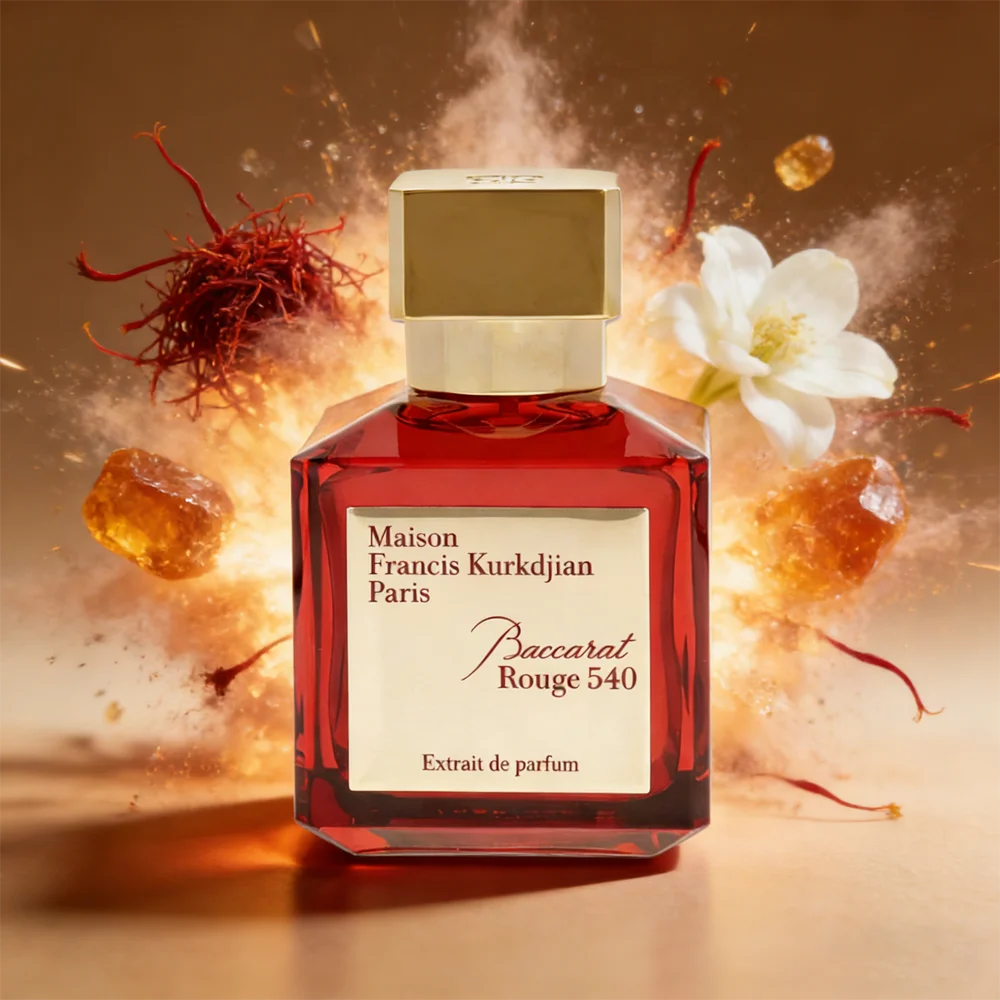Maison Francis Kurkdjian Baccarat Rouge 540 Eau De Parfum 2,3 onças/70ml Unissex Âmbar Floral Perfume Perfeito Presente de Natal