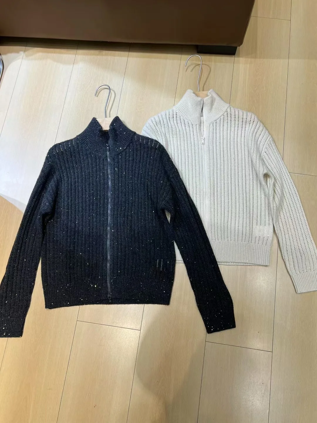 Casual damesvest van kasjmier met ritssluiting herfst 202