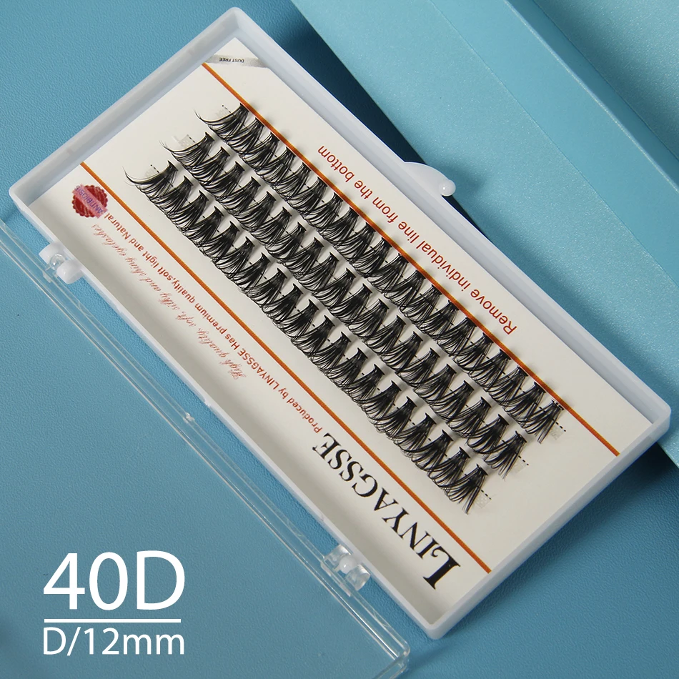 LINYAGSSE 20D 30D 0.07 10pcs/lot Self-Grafting Cluster Lashes Natural Mink Eyelash Individual Extension Lashes Makeup Cilias