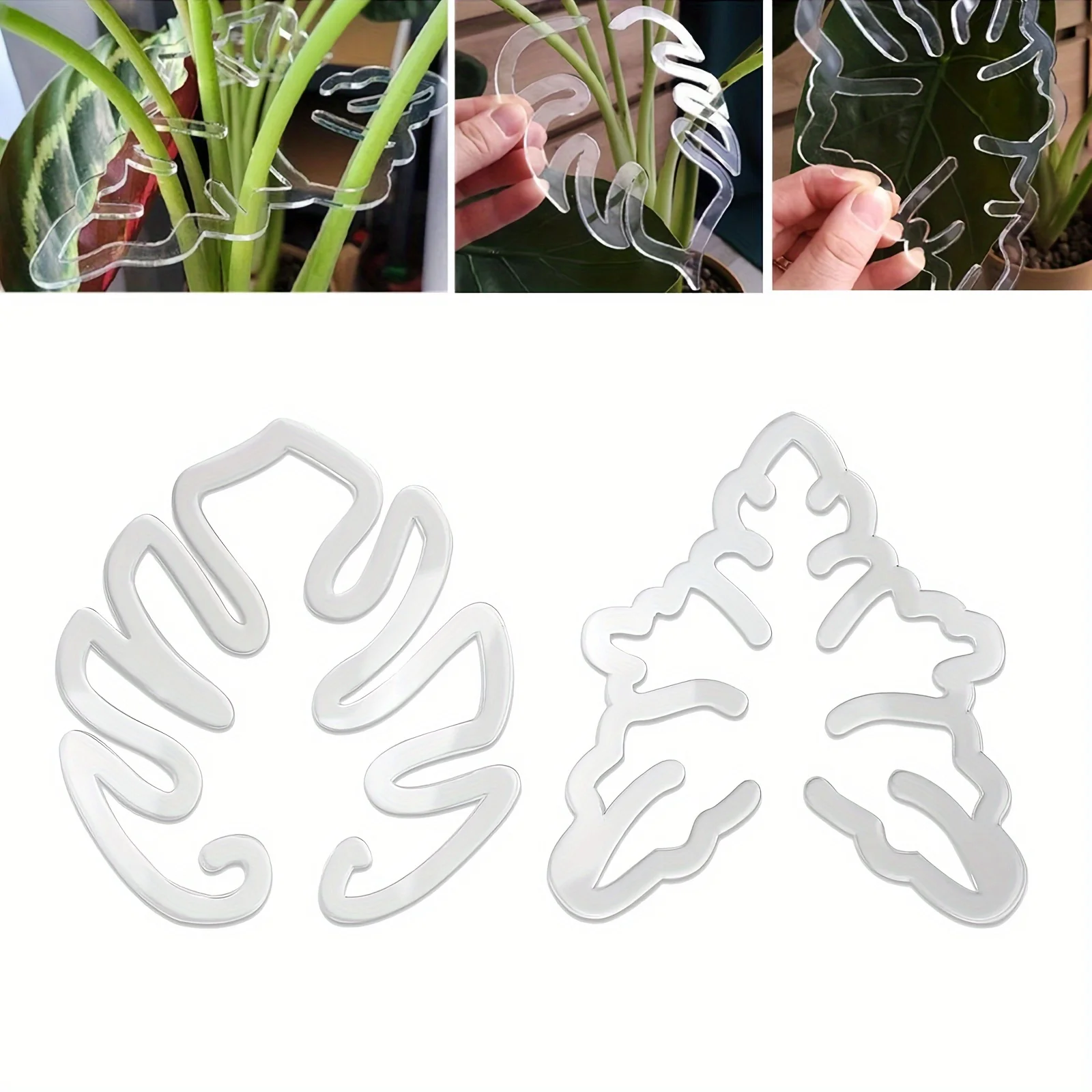 Turtle Shell Monstera Plant Support Poles, 2pcs Flexible Stem Clamp Holder to Encourage Vertical Growth for Vines Flowers Herbs