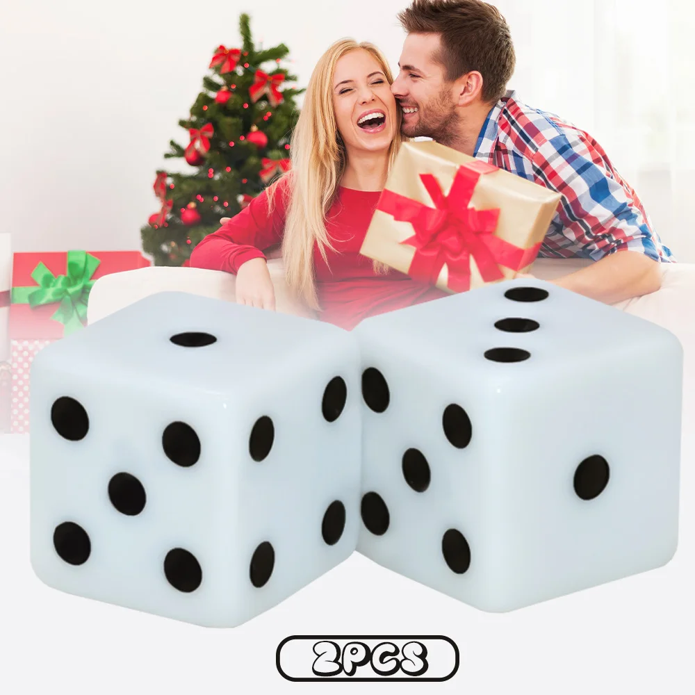 2pcs Large Black-and-White Dice Are Suitable for Board Games and Parties, 2.5cm /1-Inch Oversized Multi-Sided Dice Are Suitable
