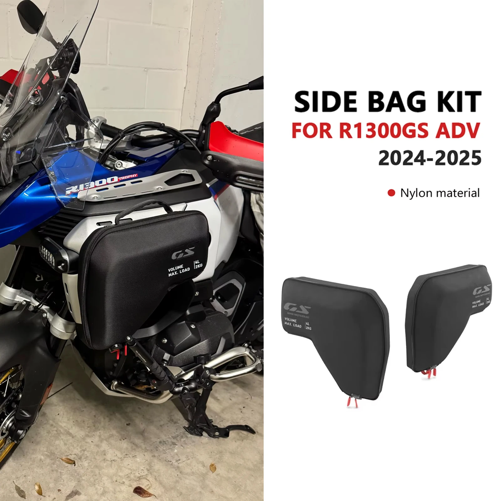 

For Motorcycle Accessories R1300GS Adventure Fairing Left Right Radiator Cowl Bags Waterproof R1300 GS ADV 2024 2025 R 1300 GSA