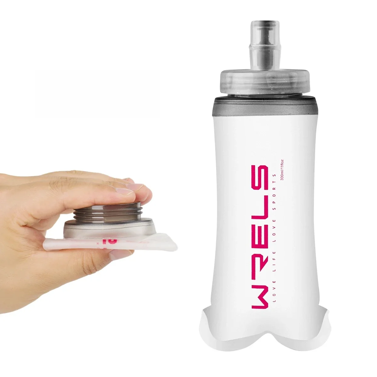 AliExpress WRELS 1pc New Large Caliber Soft Water Bottle Collapsible Convenient Sports Water Bottle for Cycling,Hiking,Trail,Running,Fitness