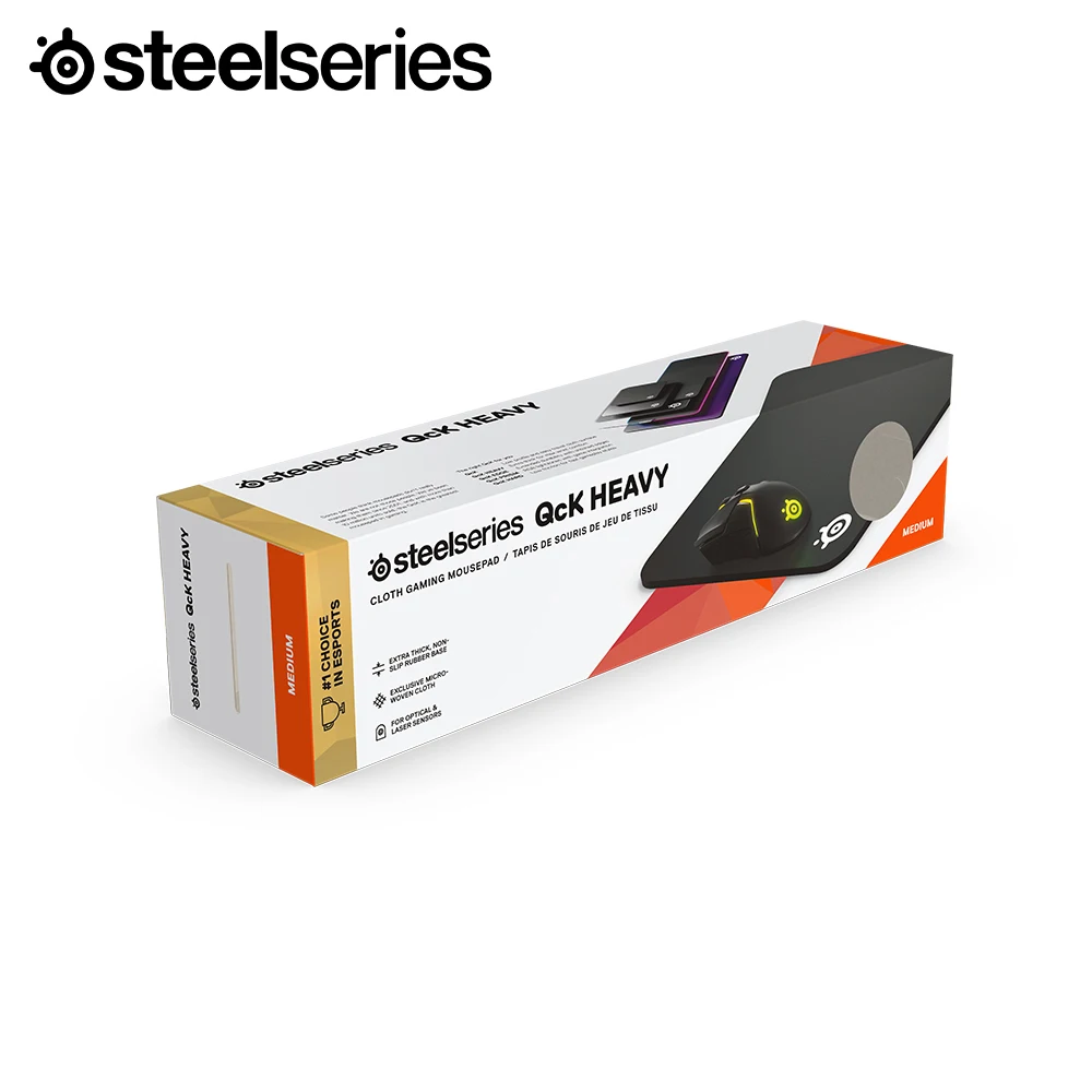 لوحة ماوس للألعاب ثقيلة متوسطة الحجم من Steelseries QCK ، سلسلة فولاذية ، تُباع كوريا