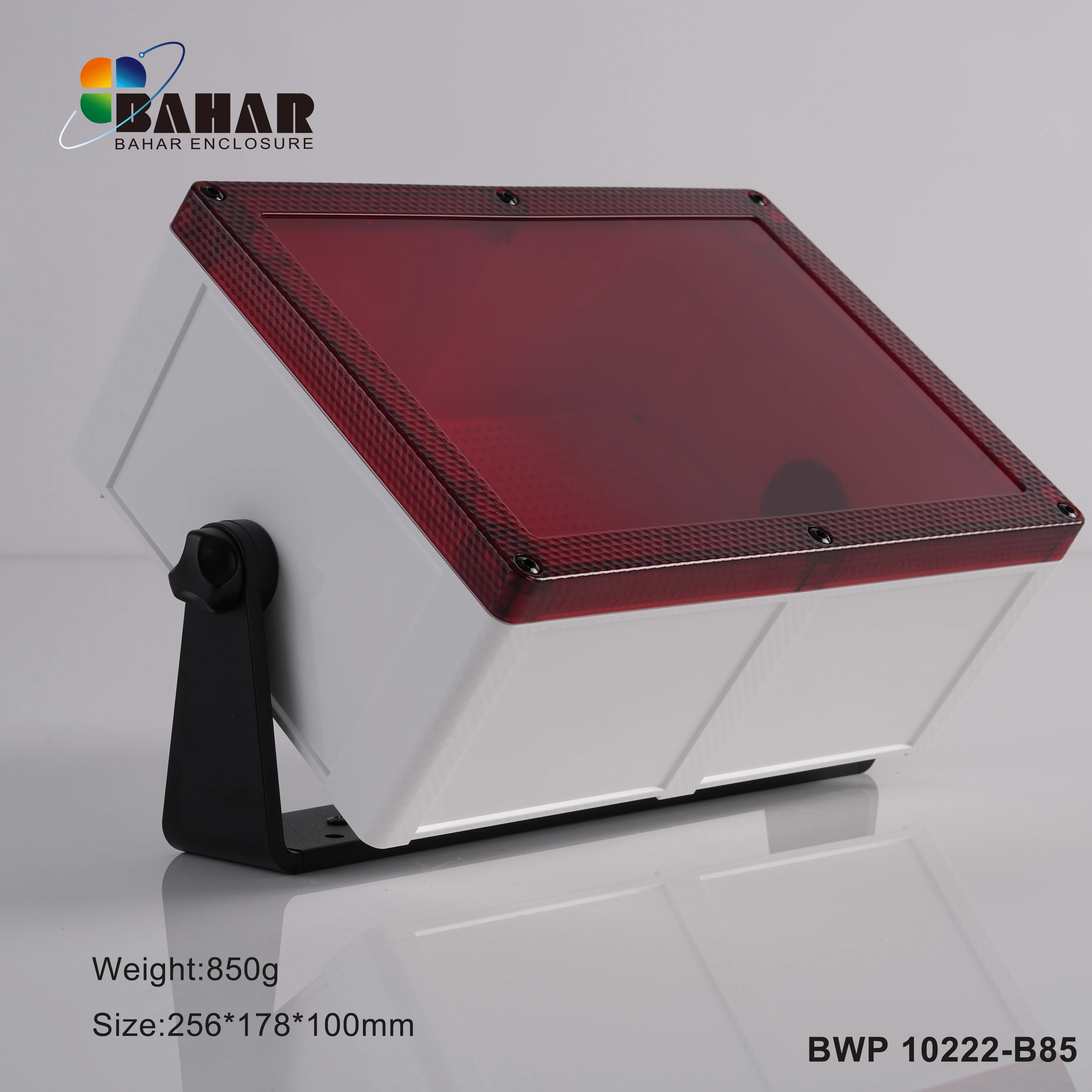 PC Transparent lid Monitor Power Button Distribution Outdoor case Bahar Enclosure IP68 Certified ABS Plastic Box Model BWP 10222