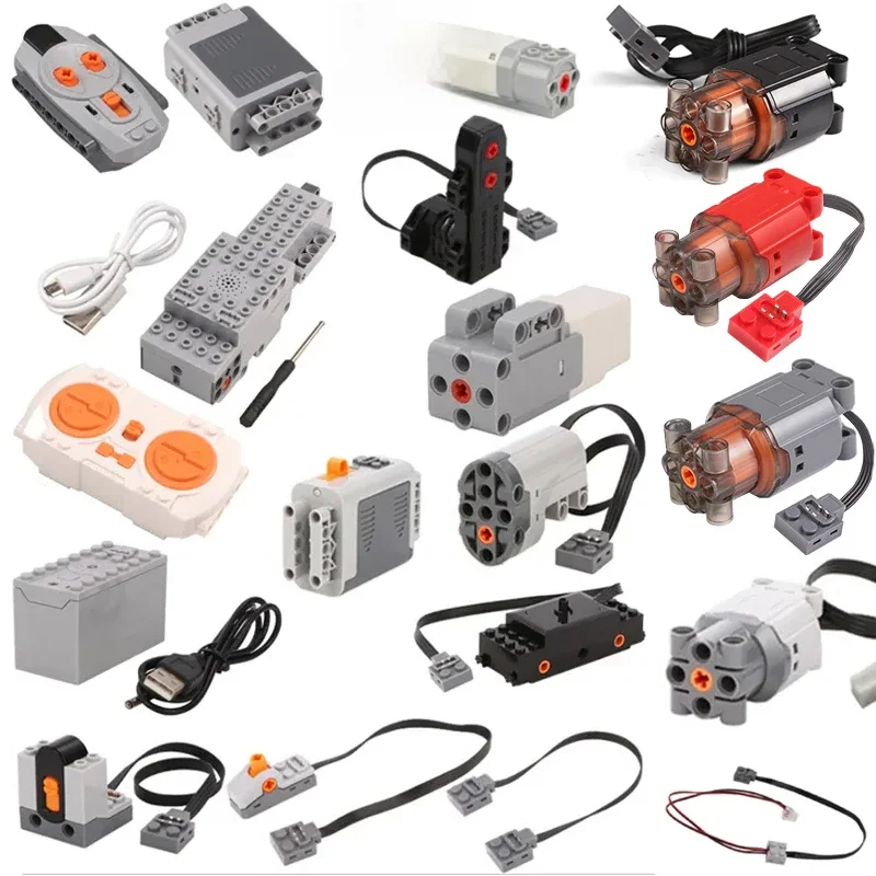 Briques Jouets Pièces Dissolvées 8293 8883 MOC, Module Haut M XL L, Servomoteur de Puissance Canonique, Modèle Multi-Outils Compatible avec LEGO