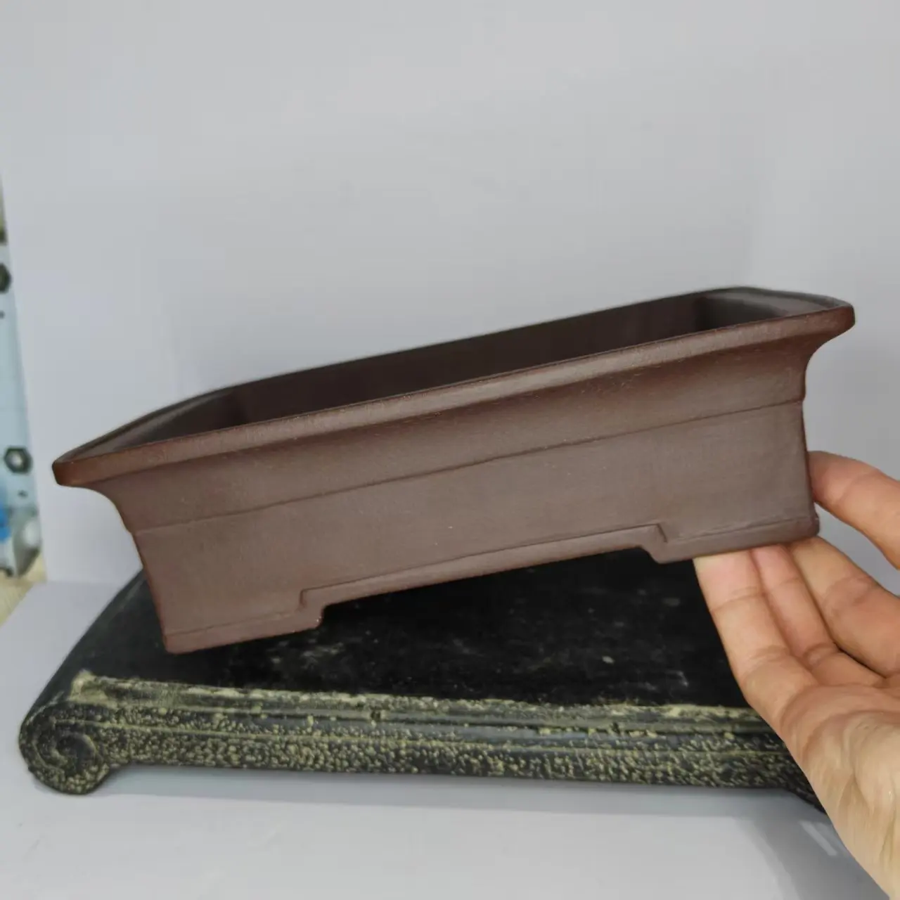 

Новый дизайн 2026 года: Классический высококачественный прямоугольный неокрашенный горшок для бонсай из исинской глины