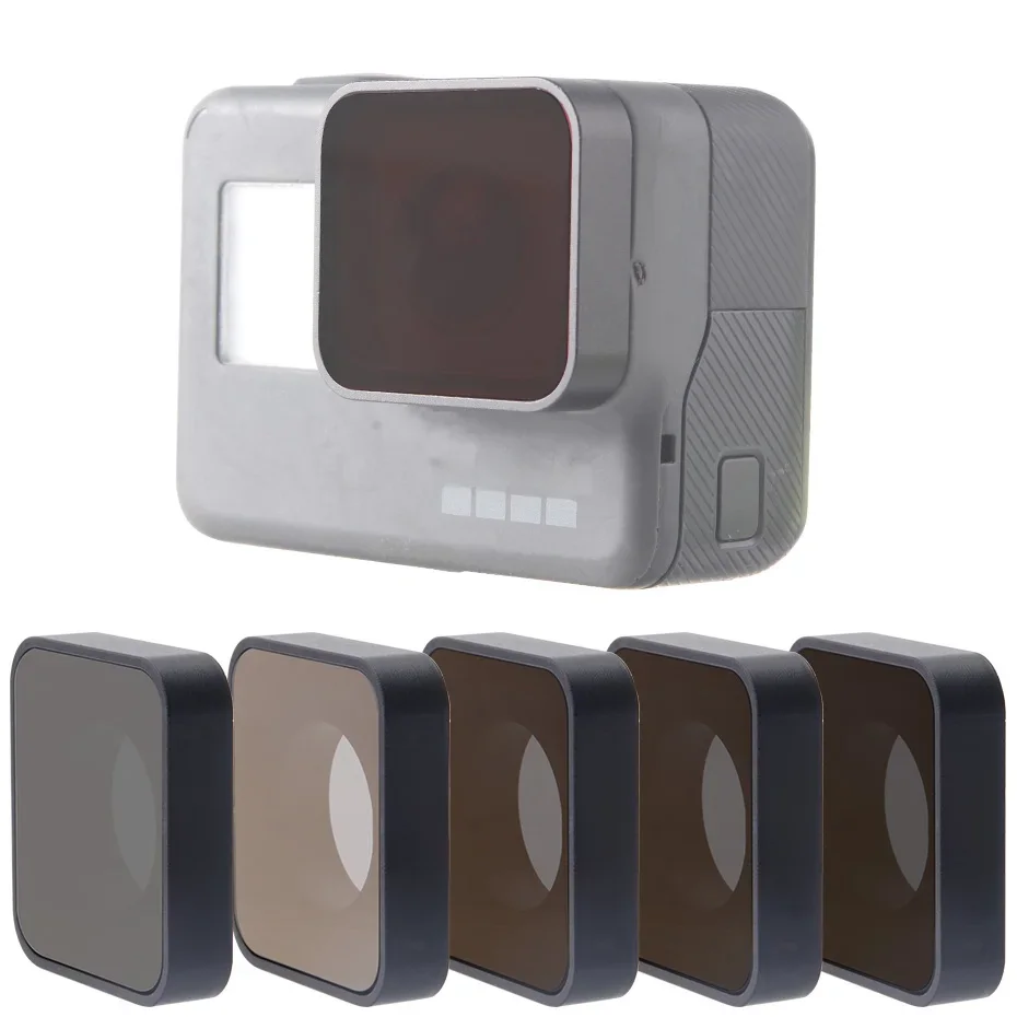Dla Go Pro Hero 5 6 7 akcesoria do obiektywów UV CPL ND 4 8 16 neutralna gęstość zestaw filtrów do kamery GoPro Hero5/6/7 Black Action — zdjęcie produktu 7